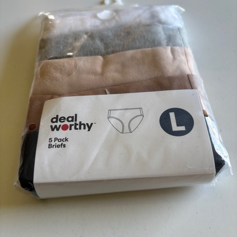 Deal Worthy Women’s 5 Pack Cotton Briefs Underwear, Size L - Picture 2 of 5